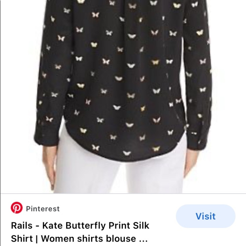 Rails button down slik butterfly top size x2 - Picture 3 of 10